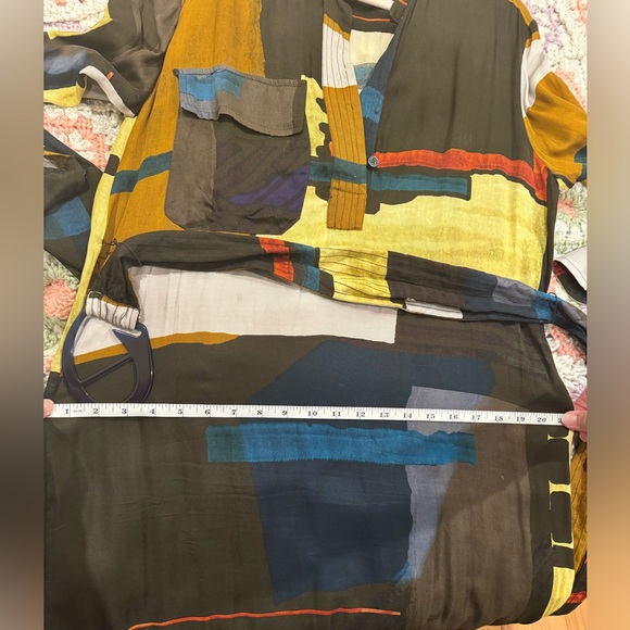 Zara Printed Midi Dress w/ Belt - Picture 10 of 10